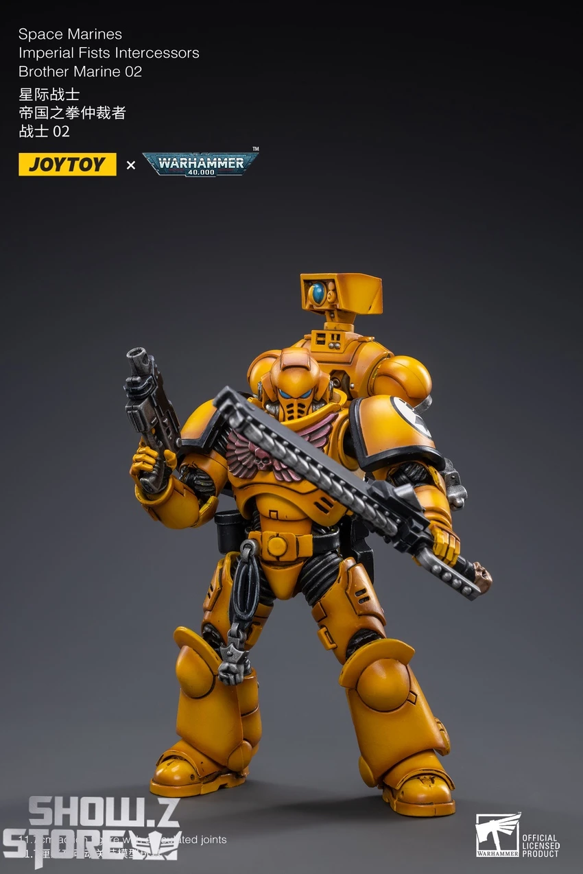 JoyToy Source 1/18 Warhammer 40K Imperial Fists Intercessors Brother Marine 02 8 JoyToy Source 1/18 Warhammer 40K Imperial Fists Intercessors Brother Marine 02 - Image 6