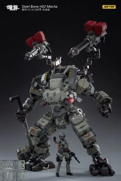 JoyToy Source 1/24 H02 Steel Bone Firepower Mecha Grey-Green Color W/ Pilot -model store 0517285380