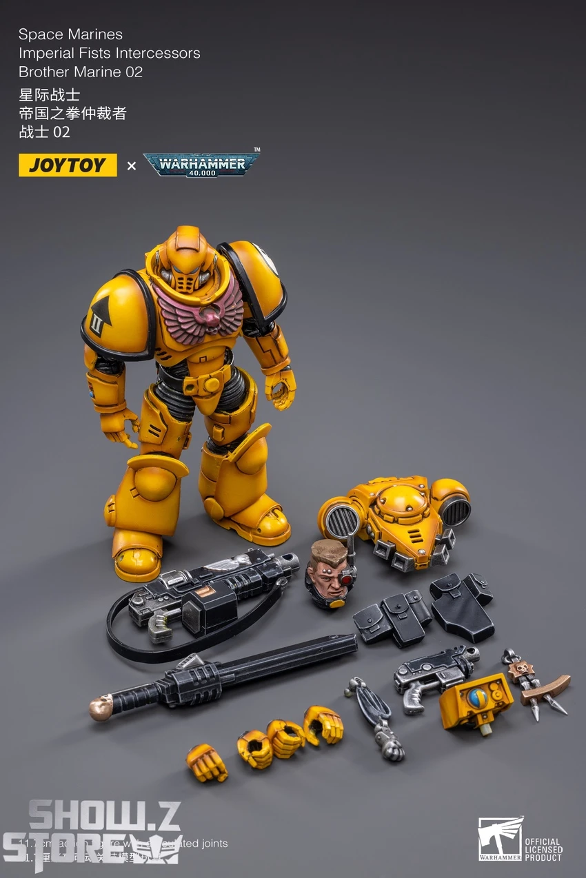 JoyToy Source 1/18 Warhammer 40K Imperial Fists Intercessors Brother Marine 02 9 JoyToy Source 1/18 Warhammer 40K Imperial Fists Intercessors Brother Marine 02 - Image 7