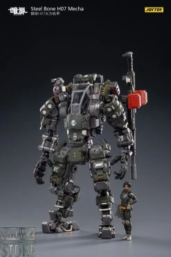 JoyToy Source 1/24 H07 Steel Bone Firepower Mecha Olive Version W/ Pilot -model store 09b7b3891a