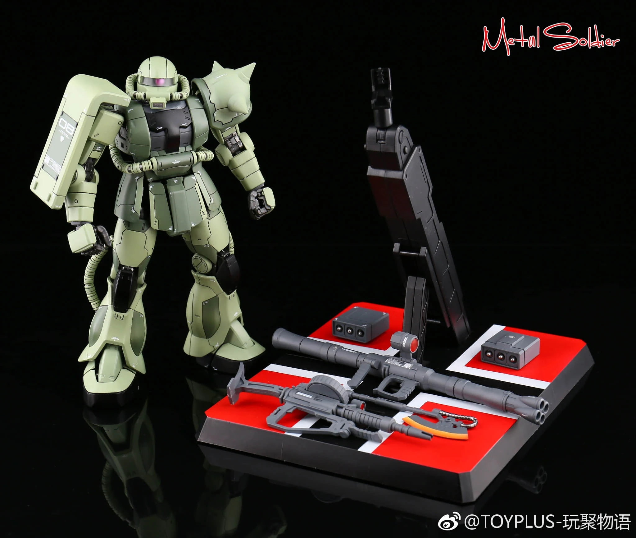 Metal Soldier 1/100 MS01 ZAKUII MS-01 MS-06 ZAKU2 Green Chogokin Metal Build 10 Metal Soldier 1/100 MS01 ZAKUII MS-01 MS-06 ZAKU2 Green Chogokin Metal Build - Image 8