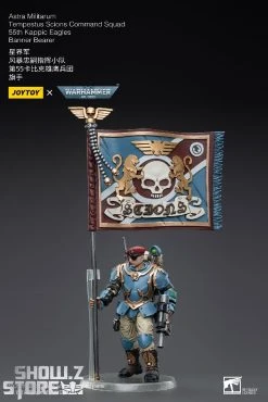 JoyToy Source 1/18 Warhammer 40K Astra Militarum Tempestus Scions Command Squad 55th Kappic Eagles Banner Bearer -model store 14d9e10fed