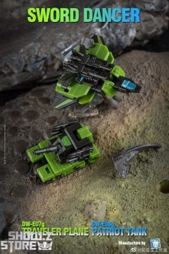 Dr.Wu Sword Dancer Slamdance DW-E07G Traveler Plane Raindance & DW-E08G Patriot Tank Grandslam Set Of 2 Green Version -model store 18befd777d
