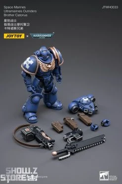JoyToy Source 1/18 Warhammer 40K Space Marines Ultramarines Outriders Brother Catonus -model store 19fea3fb55