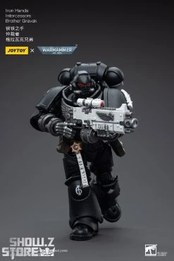 JoyToy Source 1/18 Warhammer 40K Iron Hands Intercessors Brother Gravak -model store 1ac94b5c47