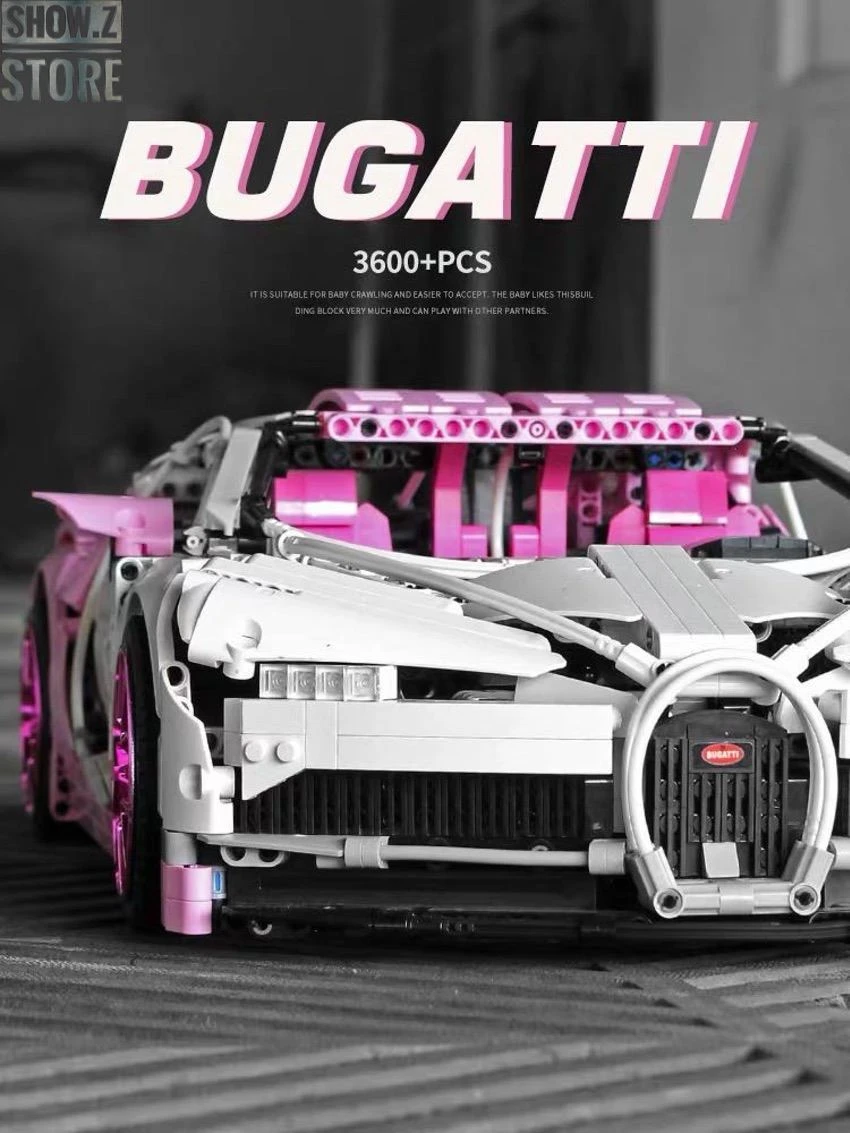 Lin07 Block 007 1/10 Bugatti Chiron Pink Version 11 Lin07 Block 007 1/10 Bugatti Chiron Pink Version - Image 9