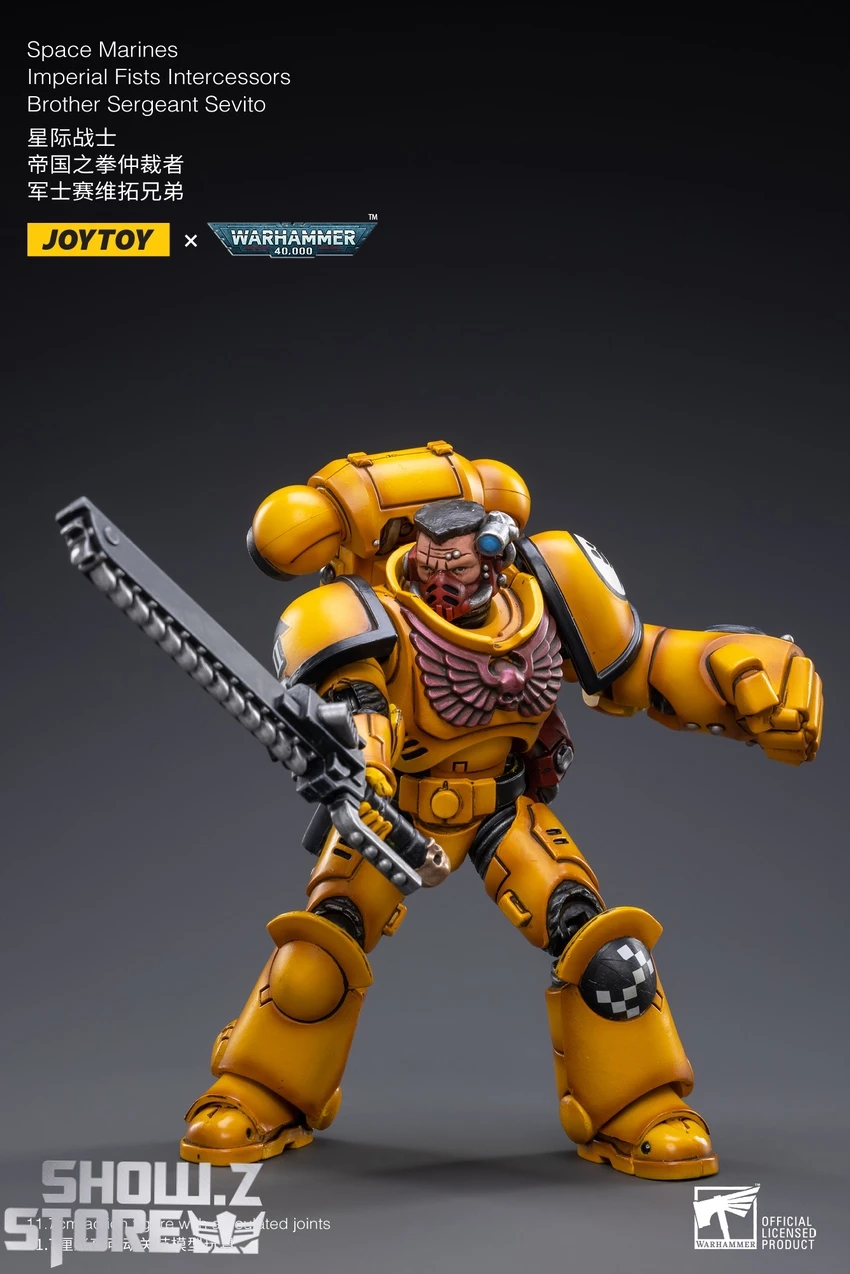 JoyToy Source 1/18 Warhammer 40K Imperial Fists Intercessors Brother Sergeant Sevito 8 JoyToy Source 1/18 Warhammer 40K Imperial Fists Intercessors Brother Sergeant Sevito - Image 6