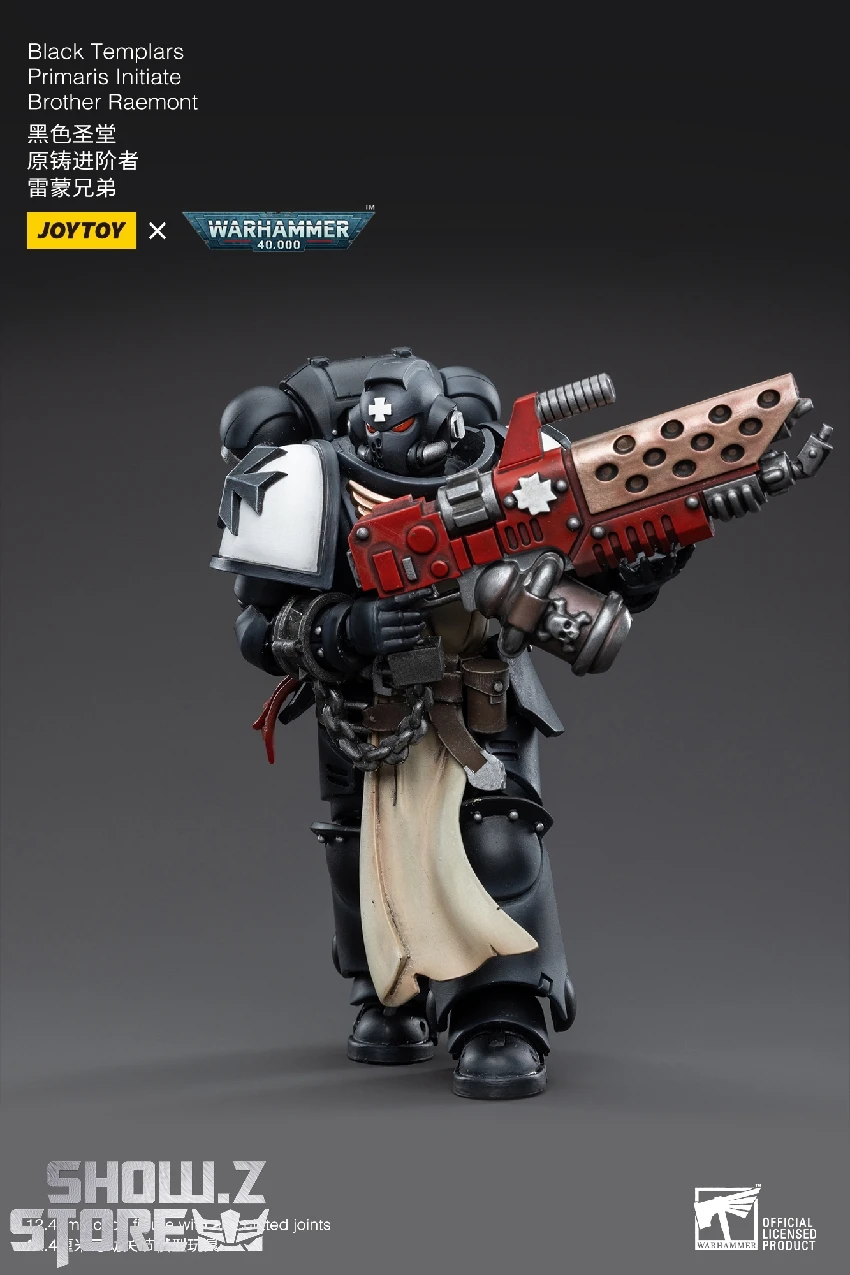 JoyToy Source 1/18 Warhammer 40K Black Templars Primaris Initiate Brother Raemont 9 JoyToy Source 1/18 Warhammer 40K Black Templars Primaris Initiate Brother Raemont - Image 7
