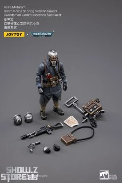 JoyToy Source 1/18 Warhammer 40K Death Korps Of Krieg Veteran Squad Guardsman Communications Specialist -model store 2507f23fa7