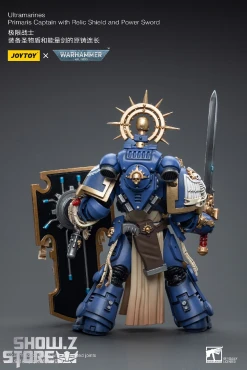JoyToy Source 1/18 Warhammer 40K Ultramarines Primaris Captain With Relic Shield And Power Sword -model store 2a57cfe2b6