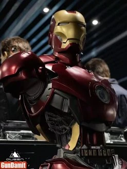 [Pre-Order] Queen Studio 1/1 Marvel Licensed Iron Man Mark 3 Bust Statue -model store 2e0785907d