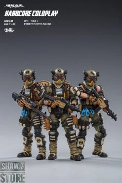 JoyToy Source 1/18 Hardcore Coldplay Hell Skull Paratrooper Squad Set Of 3 -model store 377b42f8a7