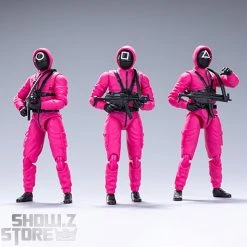 Red Suit 1/18 Red Clothes Man Circular, Triangle & Square Set Of 3