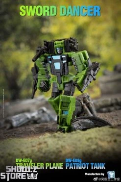 Dr.Wu Sword Dancer Slamdance DW-E07G Traveler Plane Raindance & DW-E08G Patriot Tank Grandslam Set Of 2 Green Version -model store 39cd28e675