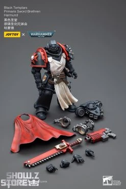 JoyToy Source 1/18 Warhammer 40K Black Templars Primaris Sword Brethren Harmund -model store 40c039b4a4