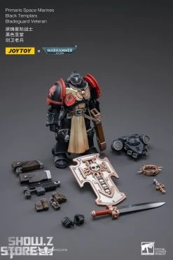 JoyToy Source 1/18 Warhammer 40K Black Templars Bladeguard Veteran -model store 50e45d9929