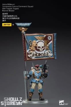 JoyToy Source 1/18 Warhammer 40K Astra Militarum Tempestus Scions Command Squad 55th Kappic Eagles Banner Bearer -model store 56dbef148e