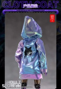 Snail Shell Dazzling Blue & Purple Cloth Coat For 1/10 & 1/12 Mecha Girl 17 Snail Shell Dazzling Blue & Purple Cloth Coat For 1/10 & 1/12 Mecha Girl -model store 5877711166