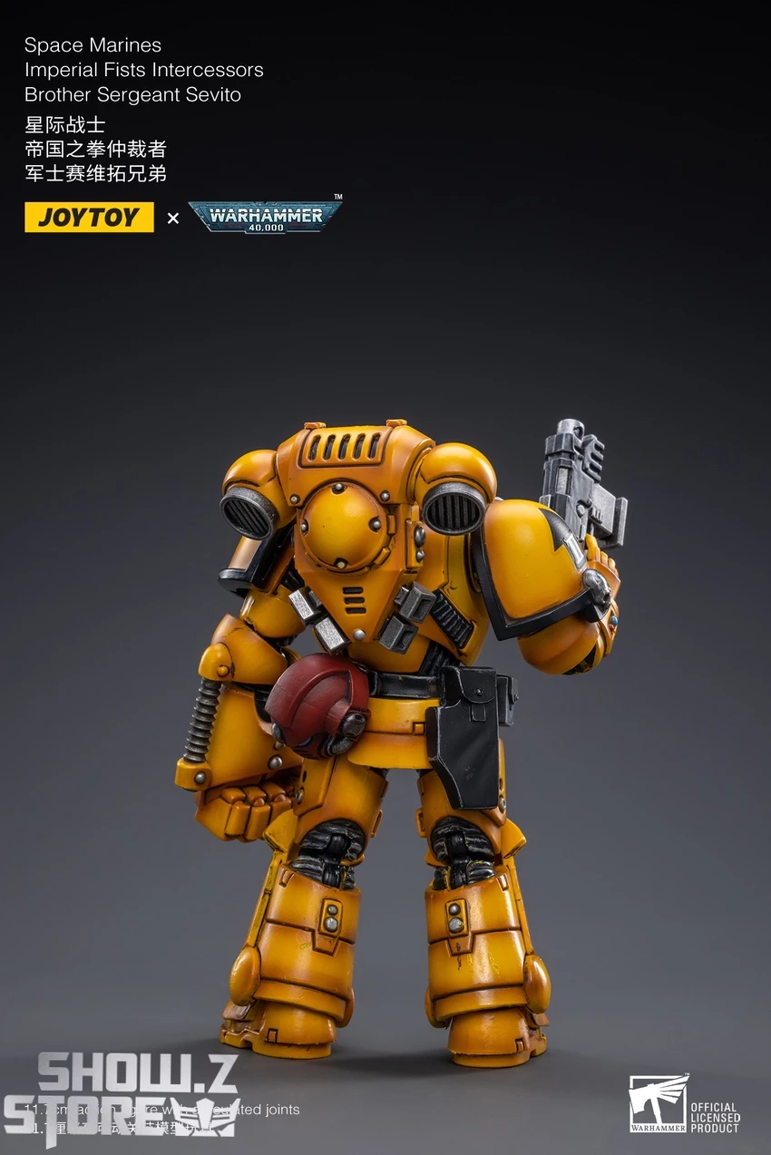 JoyToy Source 1/18 Warhammer 40K Imperial Fists Intercessors Brother Sergeant Sevito 6 JoyToy Source 1/18 Warhammer 40K Imperial Fists Intercessors Brother Sergeant Sevito - Image 4