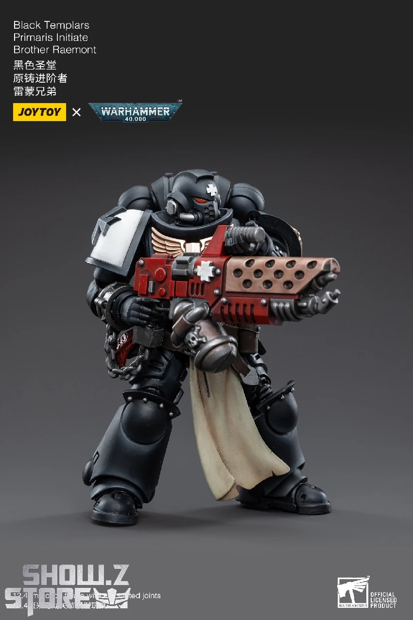 JoyToy Source 1/18 Warhammer 40K Black Templars Primaris Initiate Brother Raemont 7 JoyToy Source 1/18 Warhammer 40K Black Templars Primaris Initiate Brother Raemont - Image 5