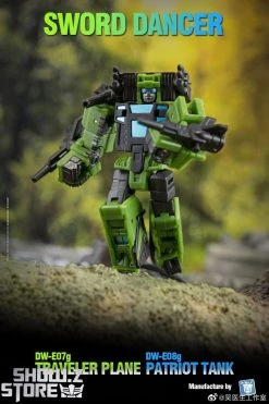 Dr.Wu Sword Dancer Slamdance DW-E07G Traveler Plane Raindance & DW-E08G Patriot Tank Grandslam Set Of 2 Green Version -model store 6c5a222cd6