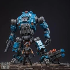 JoyToy Source Acid Rain 1/18 Freeman Machine Armor W/ Pilot Mechas & Soldiers Figure Set Navy Blue Version
