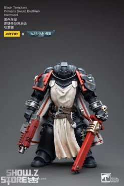 JoyToy Source 1/18 Warhammer 40K Black Templars Primaris Sword Brethren Harmund -model store 75513903ae