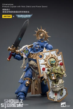 JoyToy Source 1/18 Warhammer 40K Ultramarines Primaris Captain With Relic Shield And Power Sword -model store 75c400536b