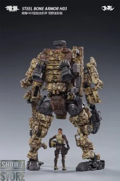 JoyToy Source 1/25 H03 Steel Bone Attack Mecha Desert Color W/ Pilot -model store 76695559fd