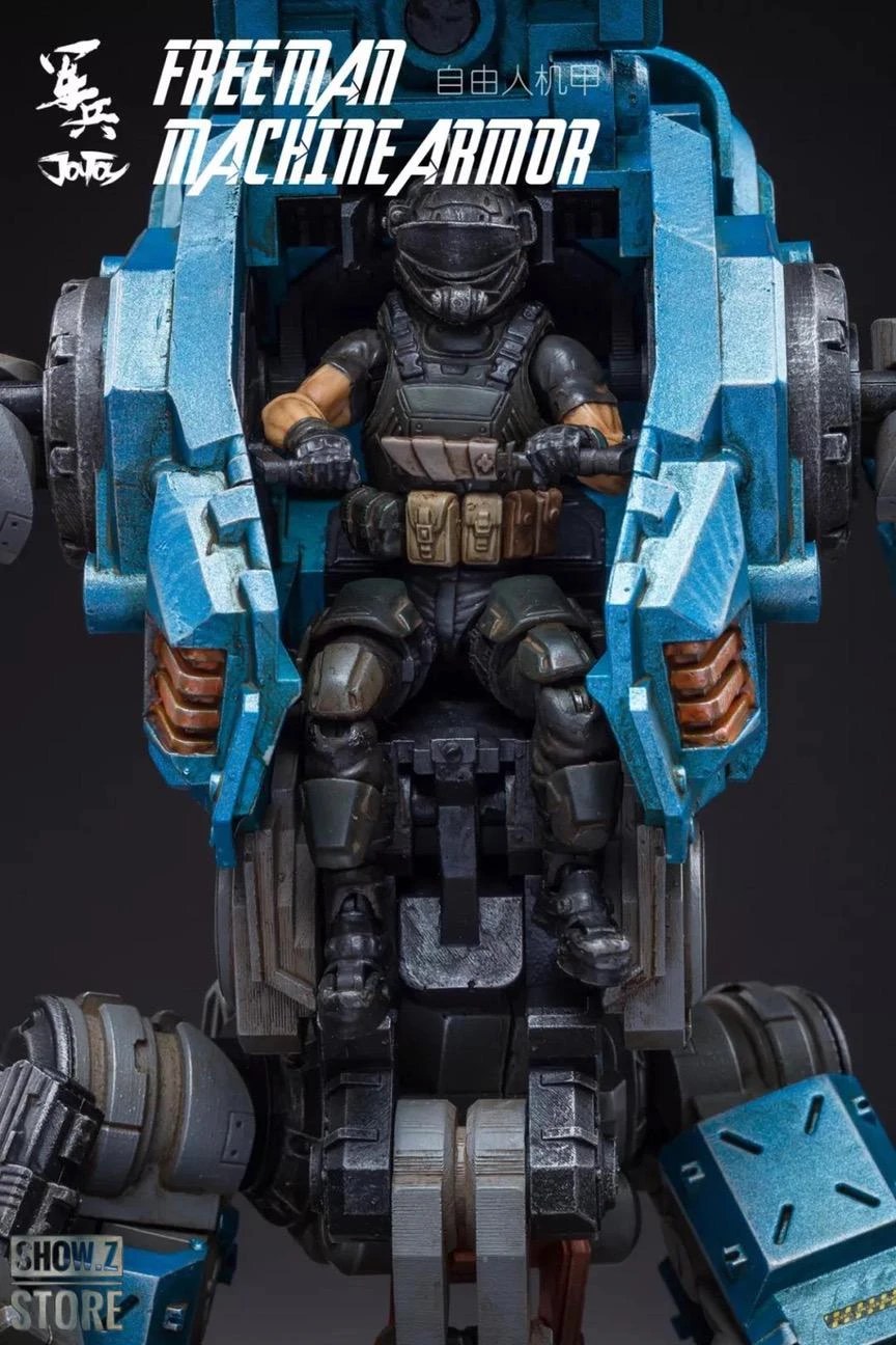 JoyToy Source Acid Rain 1/18 Freeman Machine Armor W/ Pilot Mechas & Soldiers Figure Set Navy Blue Version 16 JoyToy Source Acid Rain 1/18 Freeman Machine Armor W/ Pilot Mechas & Soldiers Figure Set Navy Blue Version - Image 14