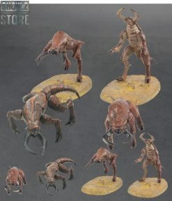 Rihio Multiabyss Alien Beast Series 1/60 Set Of 4 Figures W/ 2 Bases -model store 7b9d594ae6