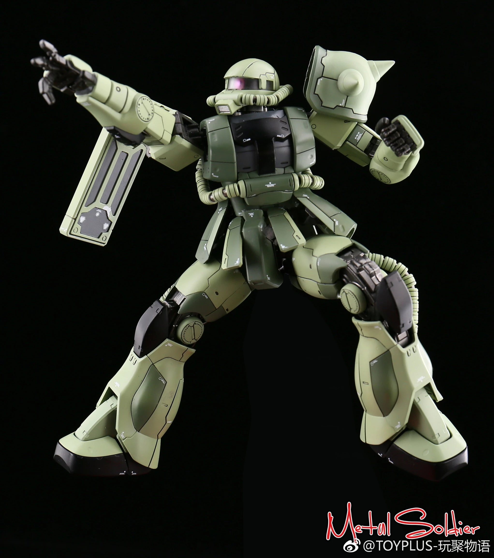 Metal Soldier 1/100 MS01 ZAKUII MS-01 MS-06 ZAKU2 Green Chogokin Metal Build 20 Metal Soldier 1/100 MS01 ZAKUII MS-01 MS-06 ZAKU2 Green Chogokin Metal Build - Image 18