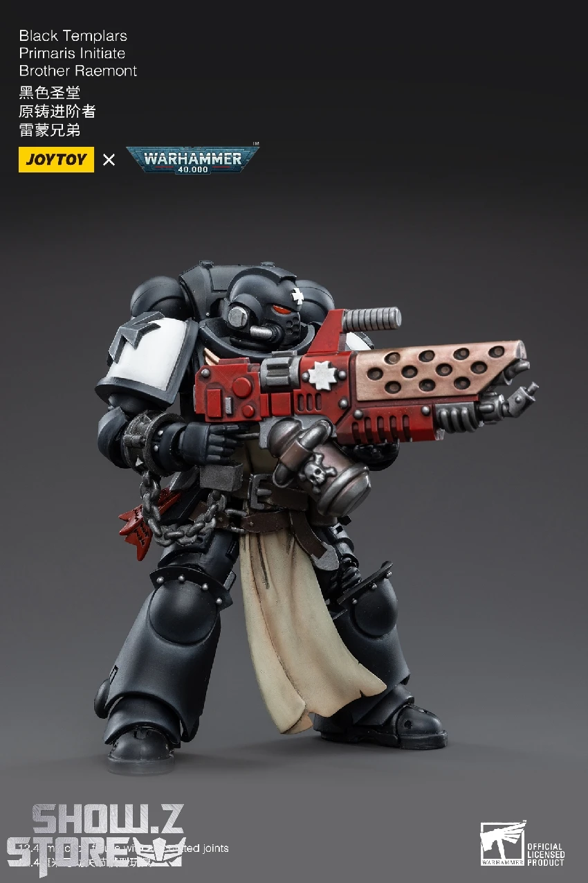 JoyToy Source 1/18 Warhammer 40K Black Templars Primaris Initiate Brother Raemont 8 JoyToy Source 1/18 Warhammer 40K Black Templars Primaris Initiate Brother Raemont - Image 6