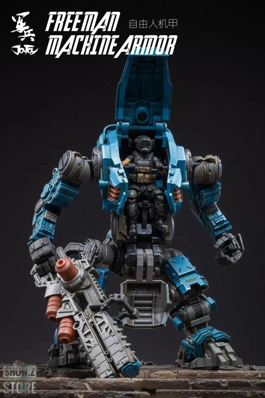 JoyToy Source Acid Rain 1/18 Freeman Machine Armor W/ Pilot Mechas & Soldiers Figure Set Navy Blue Version 15 JoyToy Source Acid Rain 1/18 Freeman Machine Armor W/ Pilot Mechas & Soldiers Figure Set Navy Blue Version - Image 13