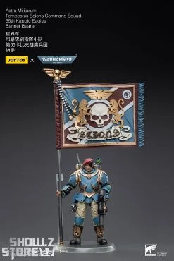 JoyToy Source 1/18 Warhammer 40K Astra Militarum Tempestus Scions Command Squad 55th Kappic Eagles Banner Bearer -model store 93848a6d12