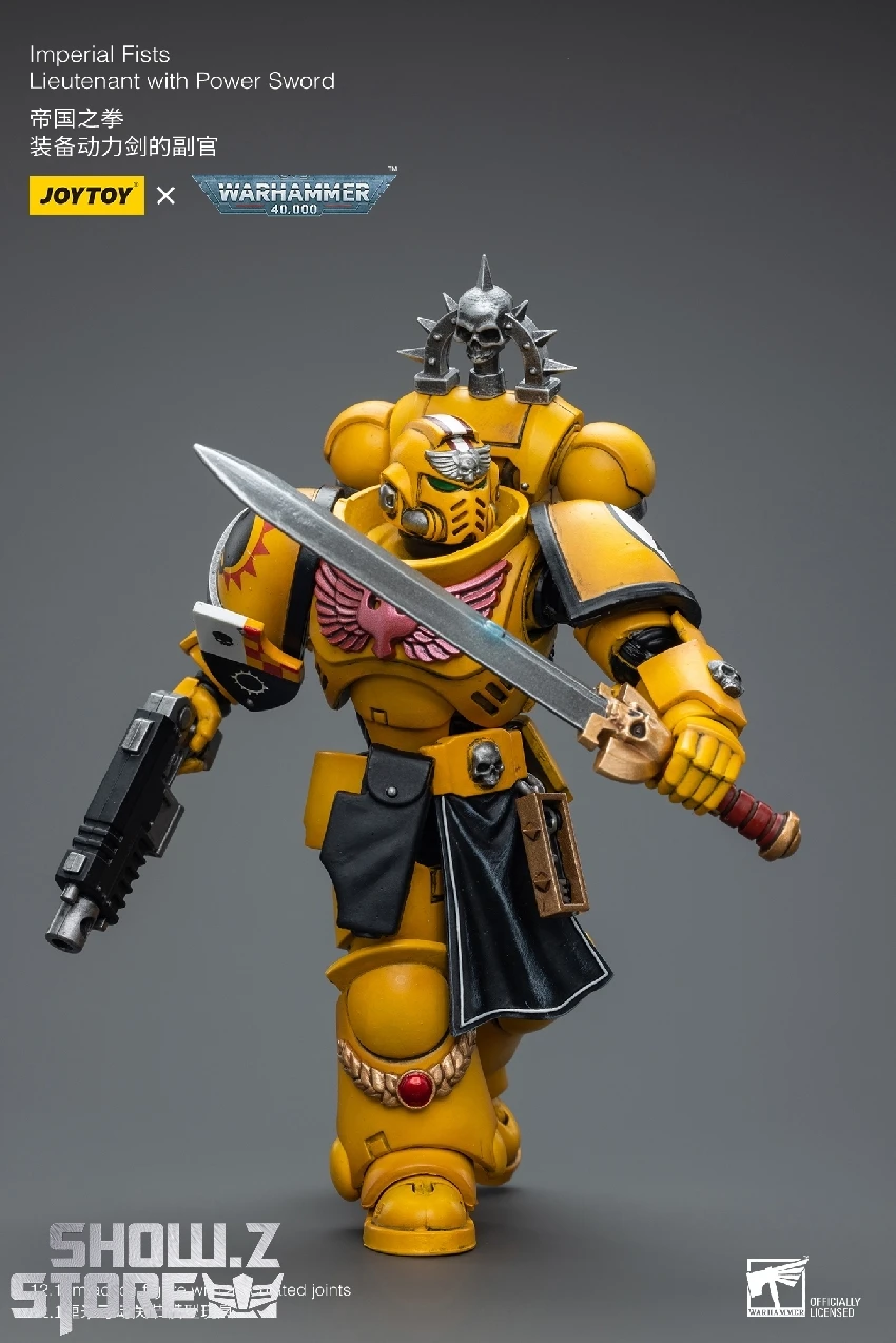 JoyToy Source 1/18 Warhammer 40K Imperial Fists Lieutenant W/ Power Sword 7 JoyToy Source 1/18 Warhammer 40K Imperial Fists Lieutenant W/ Power Sword - Image 5