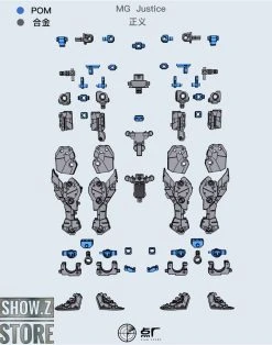 Point Factory Studio PFS02-2 Metal Parts For Bandai MG ZGMF-X09A Justice Gundam -model store 9916c95103