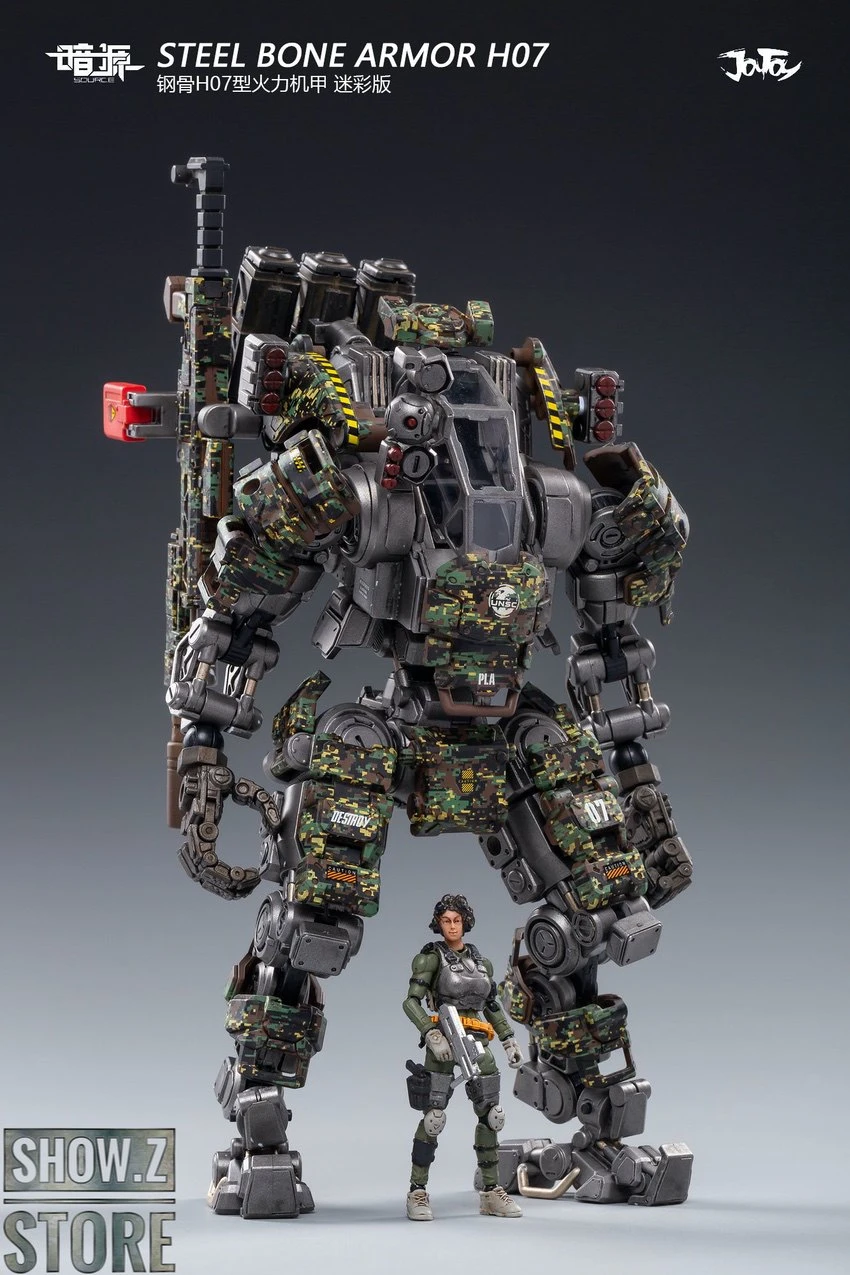 JoyToy Source 1/25 H07 Steel Bone Attack Mecha Jungle Camouflage W/ Pilot 6 JoyToy Source 1/25 H07 Steel Bone Attack Mecha Jungle Camouflage W/ Pilot - Image 4