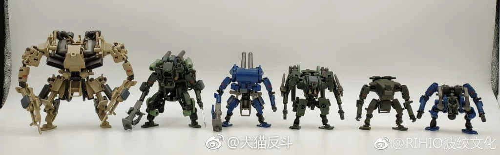 Rihio Multiabyss MM001 V-Link Mecha Striker Logistic Set Green Blue & Desert Set Of 3 4 Rihio Multiabyss MM001 V-Link Mecha Striker Logistic Set Green Blue & Desert Set Of 3 - Image 2