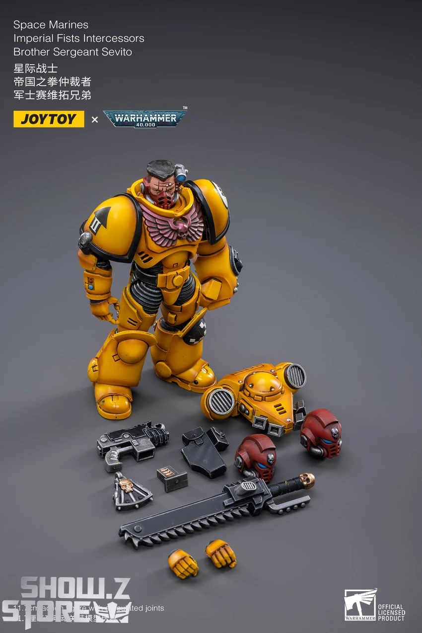 JoyToy Source 1/18 Warhammer 40K Imperial Fists Intercessors Brother Sergeant Sevito 9 JoyToy Source 1/18 Warhammer 40K Imperial Fists Intercessors Brother Sergeant Sevito - Image 7