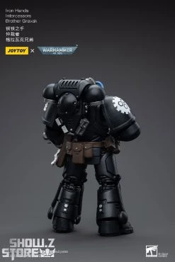 JoyToy Source 1/18 Warhammer 40K Iron Hands Intercessors Brother Gravak -model store b8dbda490d