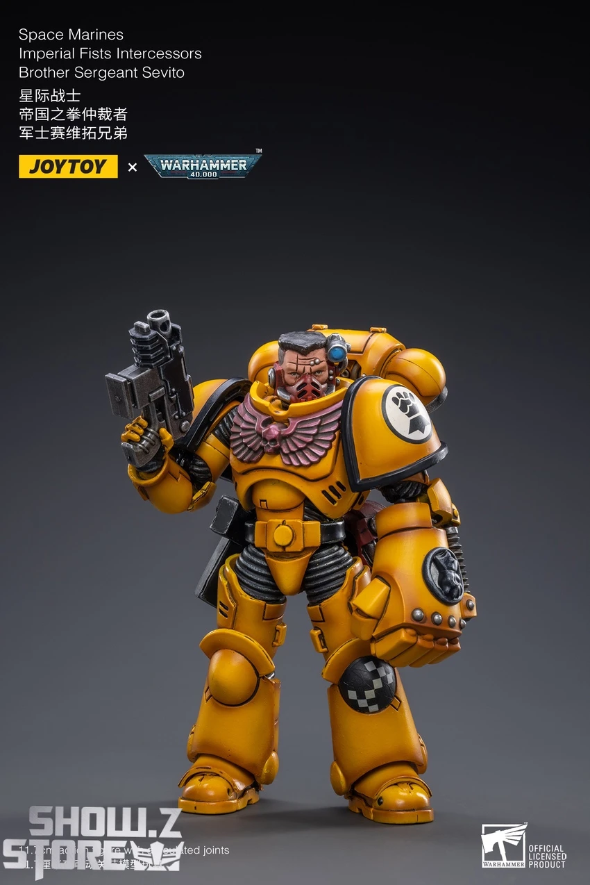 JoyToy Source 1/18 Warhammer 40K Imperial Fists Intercessors Brother Sergeant Sevito 7 JoyToy Source 1/18 Warhammer 40K Imperial Fists Intercessors Brother Sergeant Sevito - Image 5