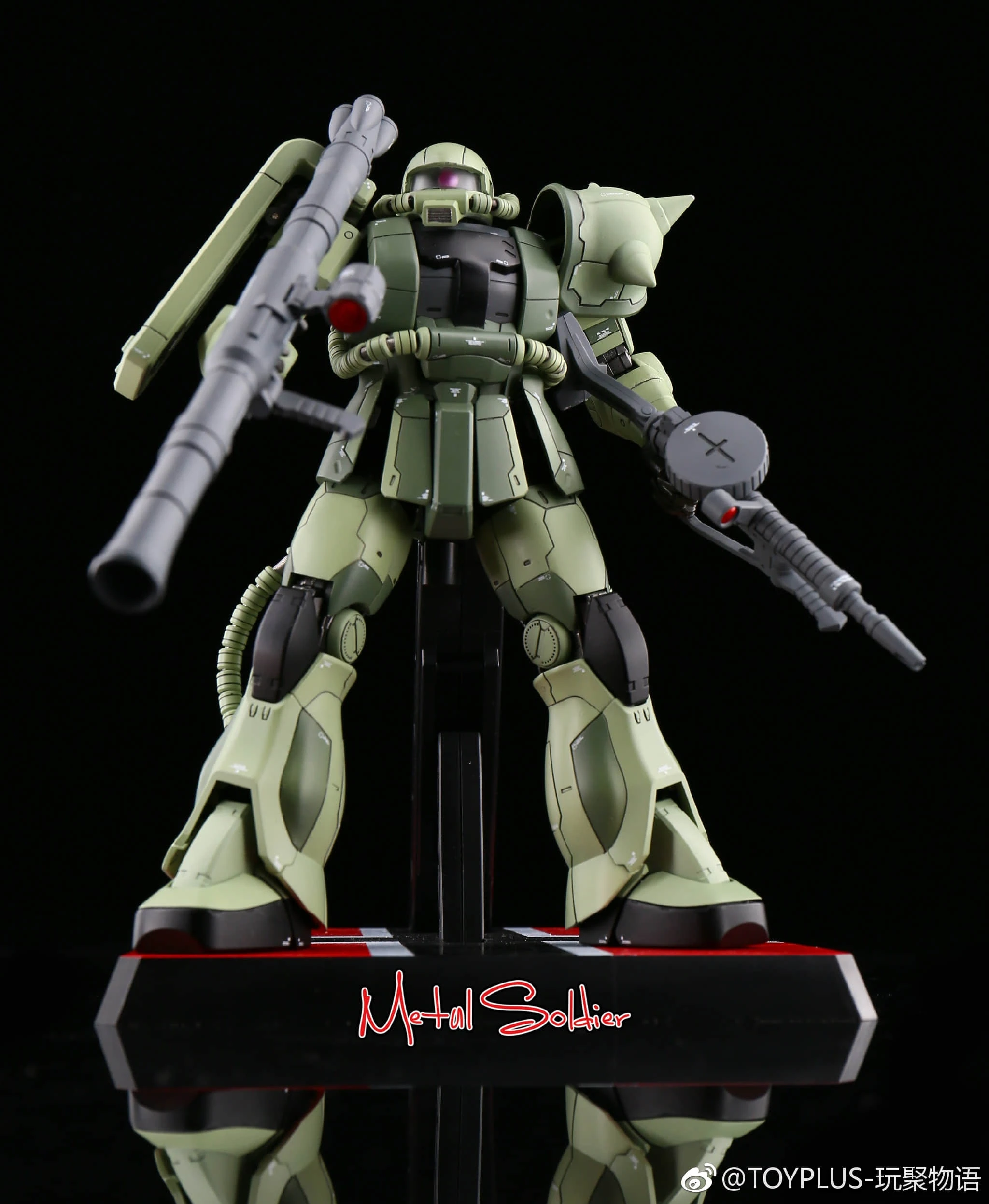 Metal Soldier 1/100 MS01 ZAKUII MS-01 MS-06 ZAKU2 Green Chogokin Metal Build 11 Metal Soldier 1/100 MS01 ZAKUII MS-01 MS-06 ZAKU2 Green Chogokin Metal Build - Image 9