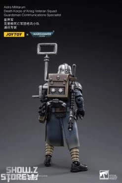 JoyToy Source 1/18 Warhammer 40K Death Korps Of Krieg Veteran Squad Guardsman Communications Specialist -model store cbe39a617c