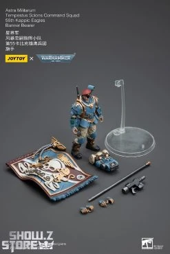 JoyToy Source 1/18 Warhammer 40K Astra Militarum Tempestus Scions Command Squad 55th Kappic Eagles Banner Bearer -model store cf20dddeb9