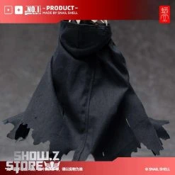 Snail Shell Black Tactical Hooded Cape For 1/10 & 1/12 Mecha Girl -model store d180062824