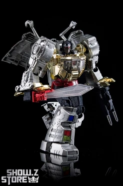 4th Party MP-08 King Grimlock Reximus Prime Oversized Stainless Steel Color Version -model store d2f2983c88