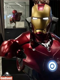 [Pre-Order] Queen Studio 1/1 Marvel Licensed Iron Man Mark 3 Bust Statue -model store d4a13b8f1a