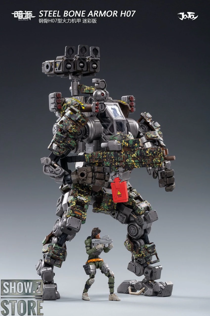 JoyToy Source 1/25 H07 Steel Bone Attack Mecha Jungle Camouflage W/ Pilot 5 JoyToy Source 1/25 H07 Steel Bone Attack Mecha Jungle Camouflage W/ Pilot - Image 3