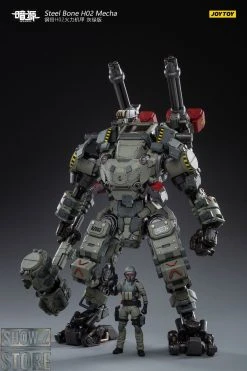 JoyToy Source 1/24 H02 Steel Bone Firepower Mecha Grey-Green Color W/ Pilot -model store d617cf8040